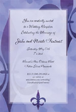Purple fleur-de-lis Invitations